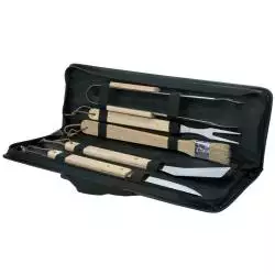 Coffret de 5 ustensiles avec manche en bois pour barbecue Electrolux 50291110000